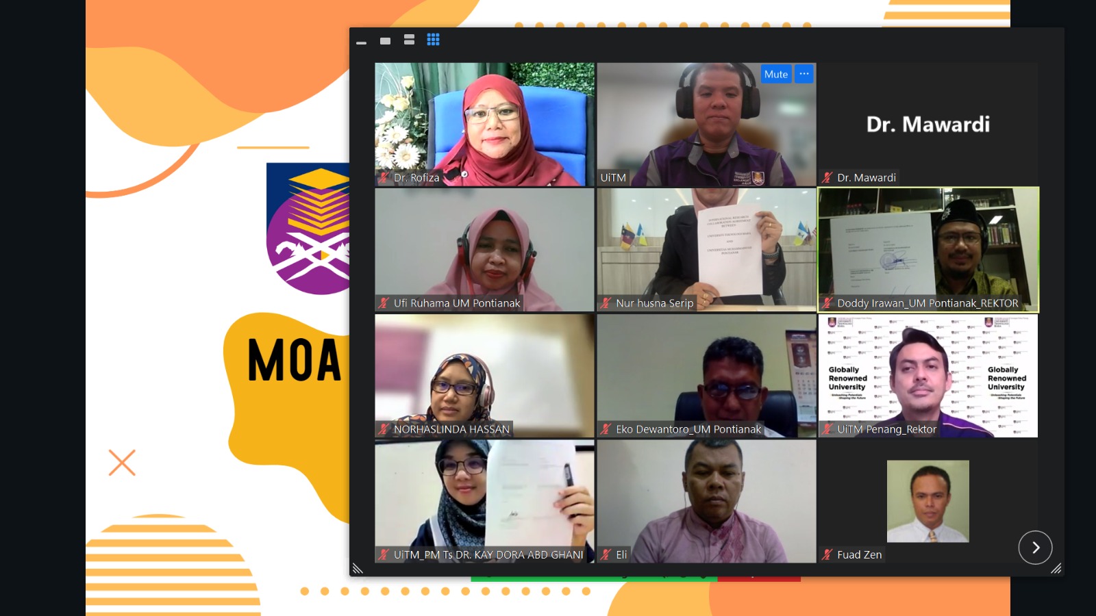 UM Pontianak, UiTM Pulau Pinang Tandatangani MoA, Jalin Kerjasama Riset Internasional