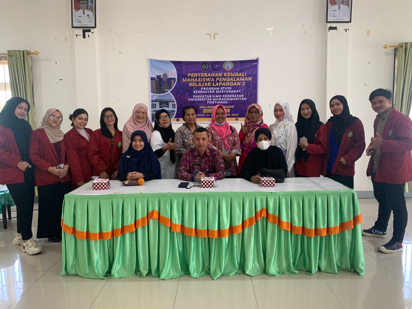 SUPPORT LURAH DAN MASYARAKAT SAIGON, SUKSESKAN PBL 2 MAHASISWA FIKES UM PONTIANAK