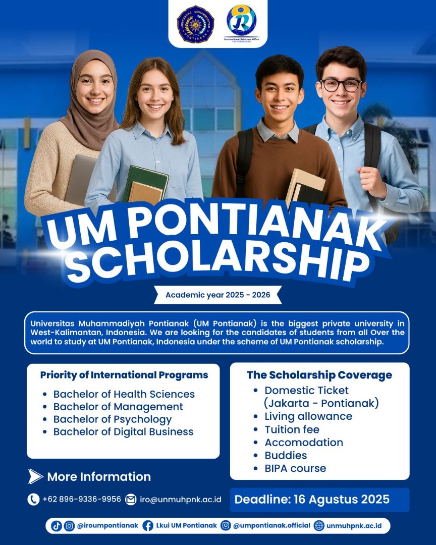 UM Pontianak Tawarkan Beasiswa bagi Mahasiswa Internasional 2025â€“2026