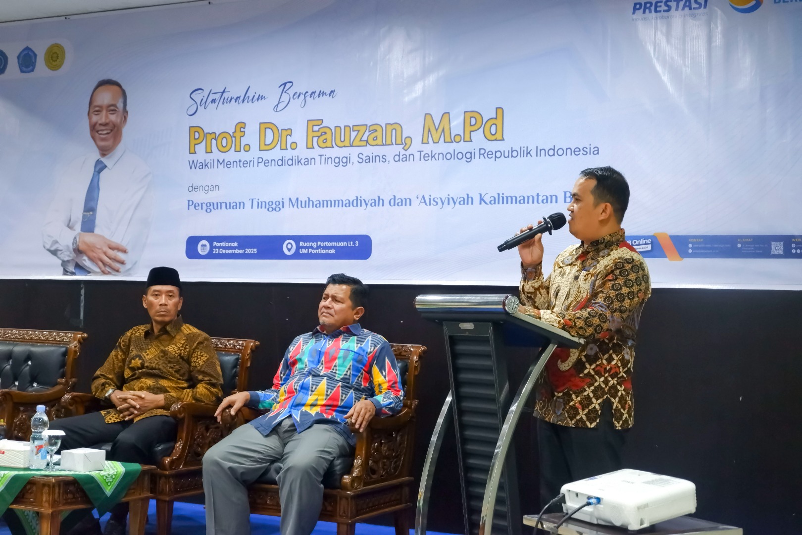 Silaturahim Wamen Diktisaintek Bersama PTMA Kalbar di UM Pontianak