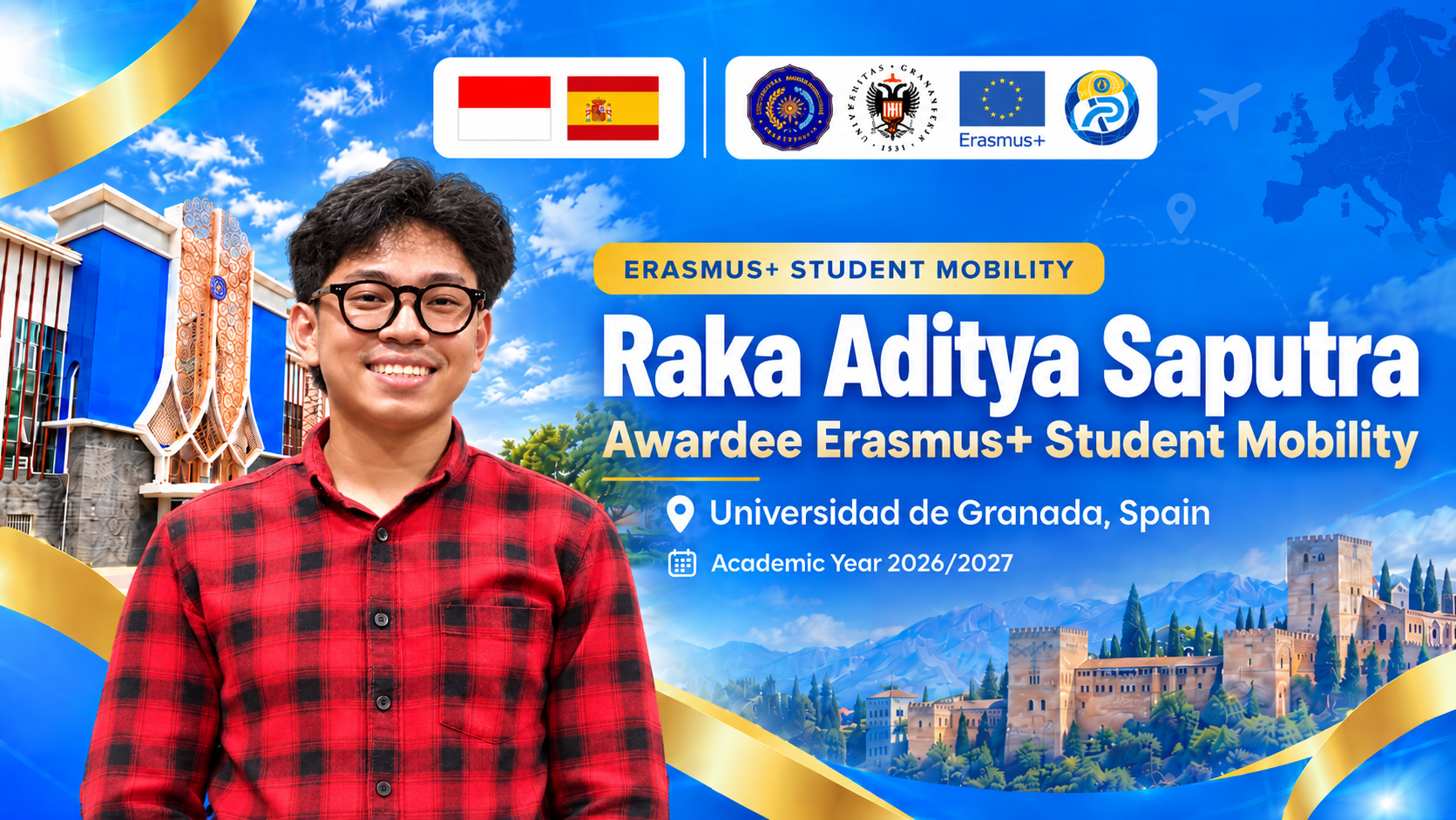 Raka Aditya Saputra Awardee Erasmus+ Student Mobility 2026/2027